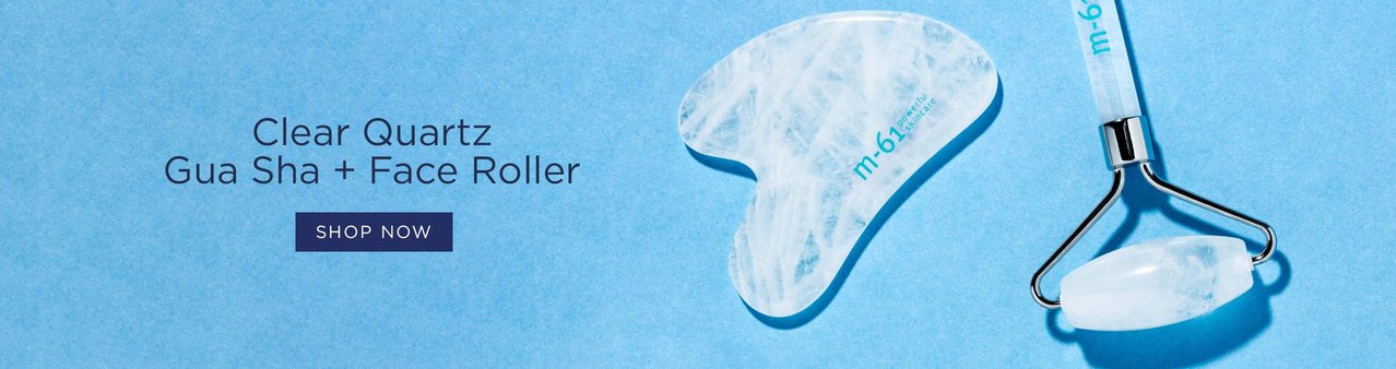 Clear Quartz Gut Sea + Face Roller